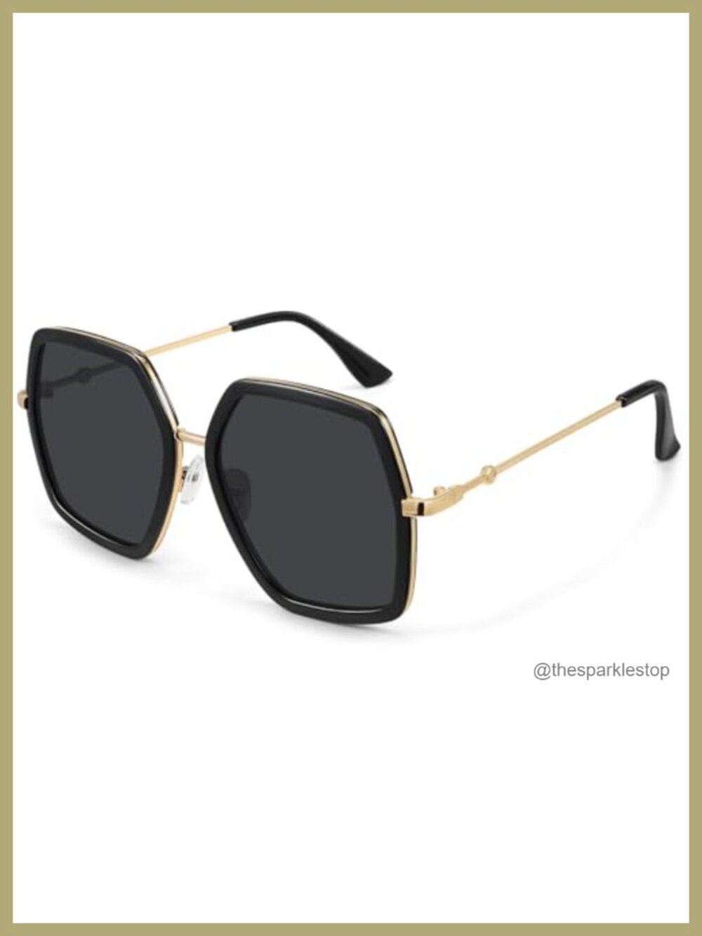 Oversized Square Sunglasses Women Retro Luxury Big UV400 Protection